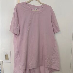 COS Light Purple Pleated Neckline Top